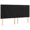 vidaXL Hoofdbord zwart 200x5x118/128 cm fluweel