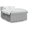 vidaXL Boxspring met matras stof lichtgrijs 140x200 cm