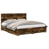 vidaXL Bedframe met lade Gerookt eiken 200 x 200 cm Bewerkt hout