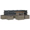 vidaXL Tuin Sofa Set 7 pcs Grijs poly rattan
