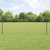 vidaXL Hek met Paal Grijs 0,6 x 10 m Staal en PVC