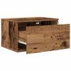 vidaXL Wandkastje met lade Oudhout 50 x 36 x 30 cm Bewerkt hout