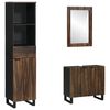vidaXL Badkamermeubelset met lade 3 pcs Walnoot Bruin Bewerkt hout
