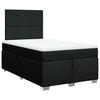 vidaXL Boxspring met matras stof zwart 120x200 cm