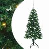 vidaXL Hoek Kunstkerstboom met 150 LED Groen 150 cm PVC en Metaal