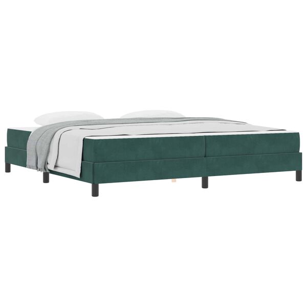 vidaXL Boxspringbed met matras Donkergroen 200 x 210 cm Stof