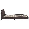 vidaXL Bedframe zonder matras "Hanko" stof donkerbruin 140x200 cm