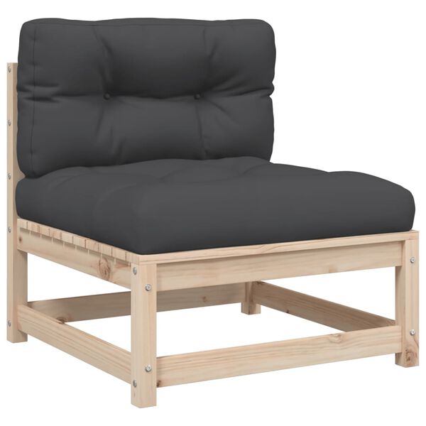 vidaXL 8-delige Loungeset met kussens massief grenenhout