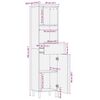 vidaXL Badkamerkast 38x33,5x160 cm massief mangohout