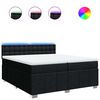 vidaXL Boxspring met matras stof zwart 200x200 cm