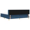 vidaXL Boxspringbed met matras met hoofdeinde Blauw 200 x 200 cm Stof