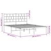 vidaXL Bedframe met hoofdbord metaal wit 140x200 cm