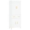 vidaXL Hoge kast 69,5x34x180 cm bewerkt hout wit