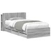 vidaXL Bedframe met opslag Grijs Sonoma 75 x 190 cm Bewerkt hout