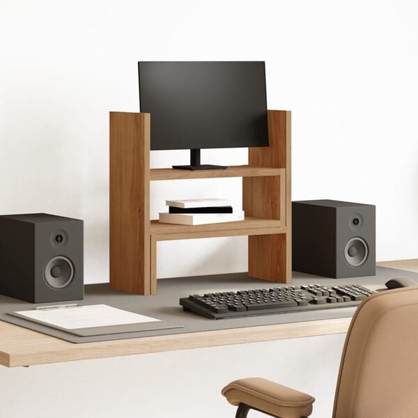 vidaXL Bureau organiser 40x17x41 cm bewerkt hout artisanaal eiken