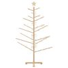 vidaXL Houten kerstboom Naturel 150 cm Massief grenenhout