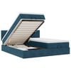 vidaXL Ottoman bed met matrassen 160x200cm fluweel donkerblauw