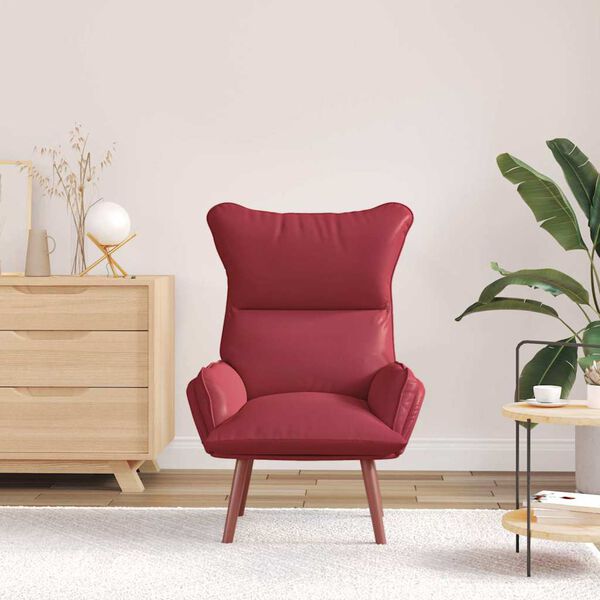 vidaXL Fauteuil Wijnrood 69 x 74 x 93 cm Kunstleer