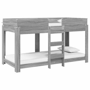 vidaXL Bunk Bed voor Kinderen Grijs Sonoma 100 x 200 cm Bewerkt hout