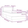 vidaXL Boxspring met matras fluweel roze 80x220 cm
