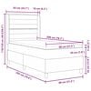 vidaXL Boxspring bed met matras Donkerbruin 80 x 200 cm Stof