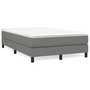 vidaXL Boxspring bed 120x200 cm stof donkergrijs