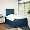 vidaXL Boxspring met matras fluweel blauw 120x200 cm