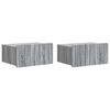 vidaXL Wandbeugel Bedkast 2 pcs Grijs sonoma 49 x 34,5 x 24 cm