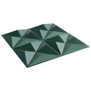 vidaXL Wandpanelen 48 pcs Origami Groen 50 x 50 cm XPS Schuim
