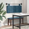 vidaXL Hangend Hoofdeinde Wandgemonteerd Blauw 110 x 55 x 5 cm Fluweel