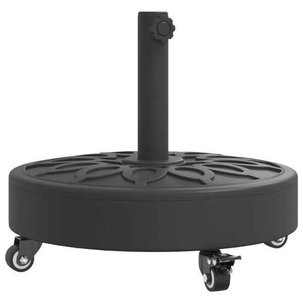 vidaXL Parasolvoet met wielen voor stok van &Oslash;38 / 48 mm 27 kg rond