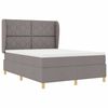 vidaXL Boxspringbed met Matras Donkergrijs 90x190 cm Taupe Stof