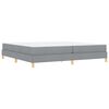 vidaXL Boxspringbed met matras Lichtgrijs 200 x 200 cm Stof