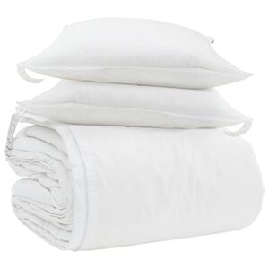vidaXL Dekbed Set met kussen 3 pcs Wit Donsveertjes