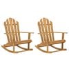 vidaXL Schommelstoelen Adirondack 2 st massief teakhout