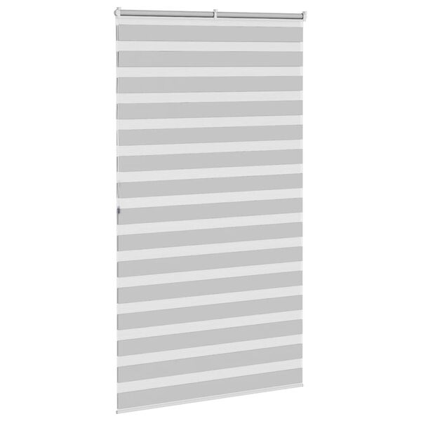 vidaXL Zebra rolgordijn 130x200 cm stofbreedte 125,9 cm lichtgrijs