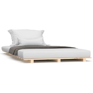 vidaXL Bedframe massief grenenhout 75x190 cm
