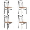 vidaXL Eetkamerstoelen 4 st MDF bruin
