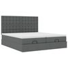 vidaXL Ottoman bed met matrassen 200x200cm stof donkergrijs
