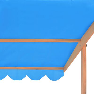 vidaXL Zandbak met verstelbaar dak UV50 vurenhout blauw