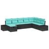 vidaXL Tuin Sofa Set 8 st Zwart poly rattan