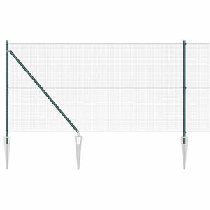 vidaXL gelast draadhek met grondpennen 10 x 1,2 m PVC-gecoate Staal