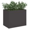 vidaXL Tuin Bloempot Zwart 50 x 32 x 40 cm Koudgewalst staal