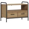 vidaXL Tv-meubel 67,5 x 33 x 50 cm Artisanaal eiken Bewerkt hout