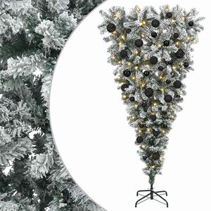 vidaXL Ondersteboven Kunstmatige Gehingde Kerstboom 150 cm 150 LED's