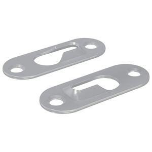 vidaXL Sleufhanger 2 st Zilver 45 x 16 x 3.5 mm IJzer