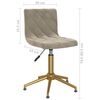 vidaXL Eetkamerstoelen draaibaar 2 st fluweel lichtgrijs