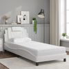 vidaXL Bed "Viana" met matras kunstleer wit 90x190 cm