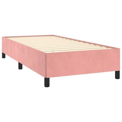 vidaXL Bedframe fluweel roze 80x200 cm