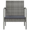 vidaXL 8-delige Loungeset met kussens poly rattan grijs